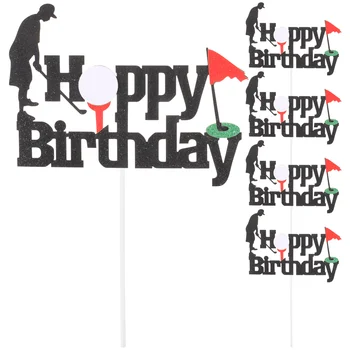 5шт Топпер для кексов, торта, украшения для торта на день рождения, украшения для торта на день рождения, украшения для торта для гольфа