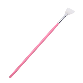 1 ШТ Розовая Веерообразная Кисть Для Дизайна Ногтей Ручкой Для Рисования Блестящими Градиентными Кистями Инструмент Для Макияжа