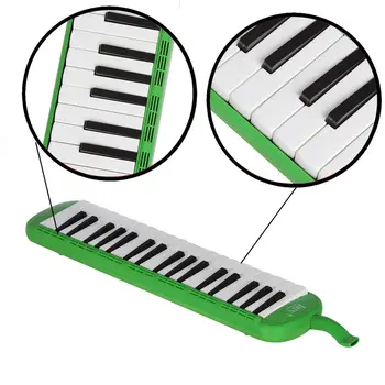 37 клавиш клавиатуры Melodica Air Piano Качественный звук, легко играть с мягкой трубкой, короткими мундштуками, сумкой для переноски