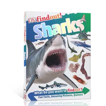 Milu Оригинал на английском языке DK Findout Sharks Детская книжка с картинками Научно-популярная энциклопедия в мягкой обложке