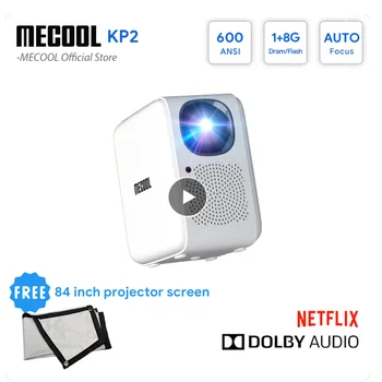 2024 Глобальная версия Проектора MECOOL KP2 Глобальная версия с Linux 1 + 8G 2.4G/ 5G Wi-Fi, Сертифицированный Netflix Домашний кинотеатр Dolby Audio