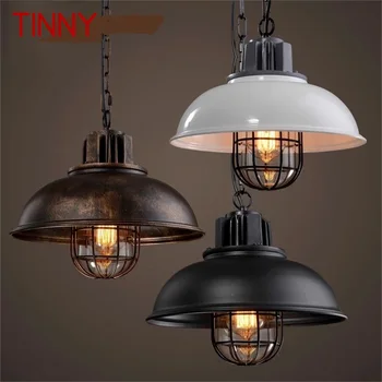 · Жестяной Подвесной светильник в стиле ретро, Классические светодиодные светильники в стиле Лофт, Декоративные для домашней гостиной, столовой